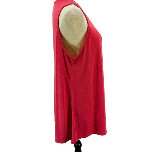 Lane Bryant Women's Salmon Pink Sleeveless Knit Top Size 14/16 - Picture 4 of 7